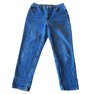 Vintage Navy Blue Riders Denim Jeans High Waisted Straight Leg Pants 16